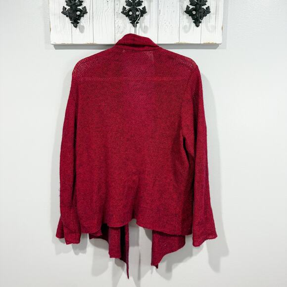 Eileen Fisher Red Mohair Cashmere Web Knit Cardigan Sweater 1X - Picture 3 of 5